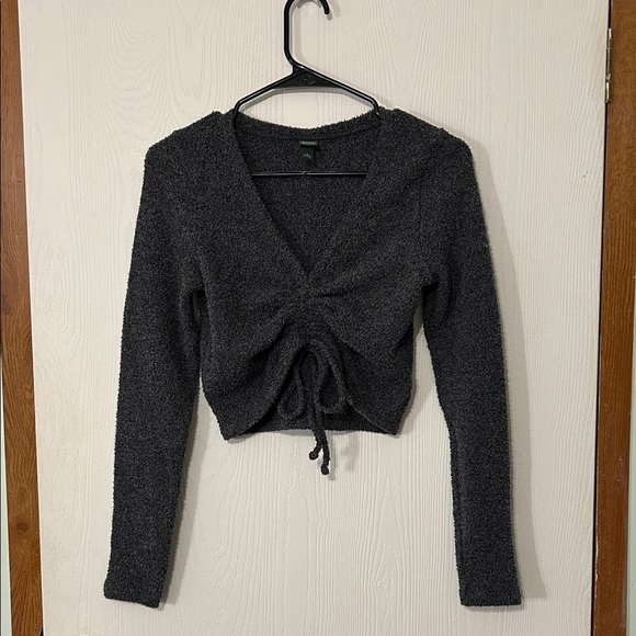 WILD FABLE Charcoal Gray Knit Cardigan - Picture 7 of 7